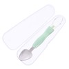 2pcs Food Scraper Spoon Silicone Feeding Spoons Double Head Fruit
