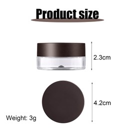 ZWWOGE Braun Gel Eyeliner, Waterproof Long-Lasting Cream Eye Liner Gel, High Intensity Pigments, Smudge-proof Eyeliner Makeup, Brown Eyeliner with Eyeliner Brushes