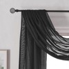 DONREN Luxury Soft Sheer Curtains Scarf for Windows - Semi