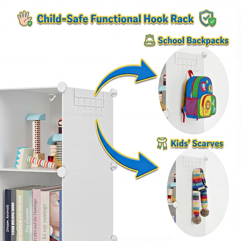 deijiner Portable Baby Wardrobe Closet Lightweight Kids Storage Organizer with