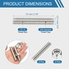 PATIKIL 1/2"-13 UNC Fully Threaded Rod, 2.76" Length 304 Stainless