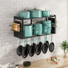 Freexployer 31 Inch Pot Rack Wall Mounted, 2-Tier Pots and