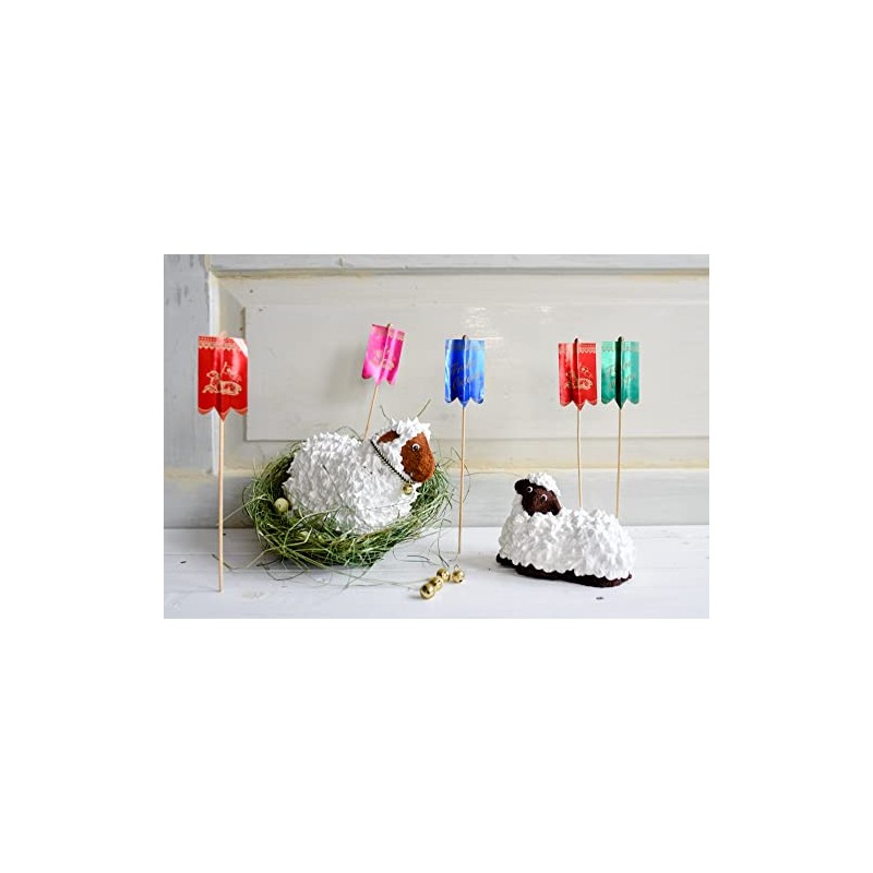 Hobby Bakers Flag and Bell for Easter Lamb 5 Pieces
