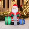 Holiday Time Airblown Inflatable 4' ft Lighted Santa's List Christmas.