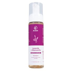 Alnut Shampoo en Seco para Perros y Cachorros - Sin Sulfatos ni Parabenos - Espuma de Baño, 230 ml (Lavanda y Manzanilla)