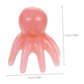 Outanaya Octopus Head Massager Comb Pink Legged Portable Massage Tool for Deep Scalp Relaxation Stress Relief Hair Growth Stimulation Handheld Full Body Acupressure Massager