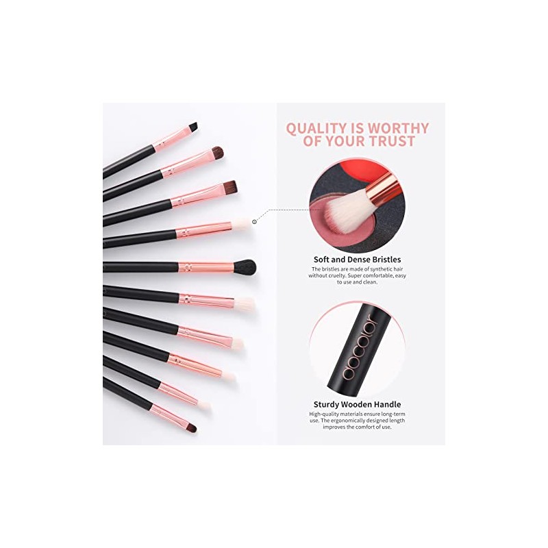 Docolor Eye Brush Set Professional Eye Makeup Brushes Eyeshadow Eyeliner