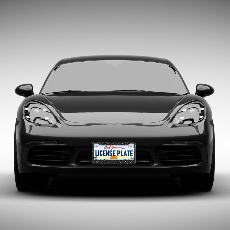 2 Pack Bling License Plate Frames, Sparkly Rhinestone Diamond Car