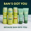 Ban Invisible Roll-on Antiperspirant Deodorant for Women and Men, 24-hour
