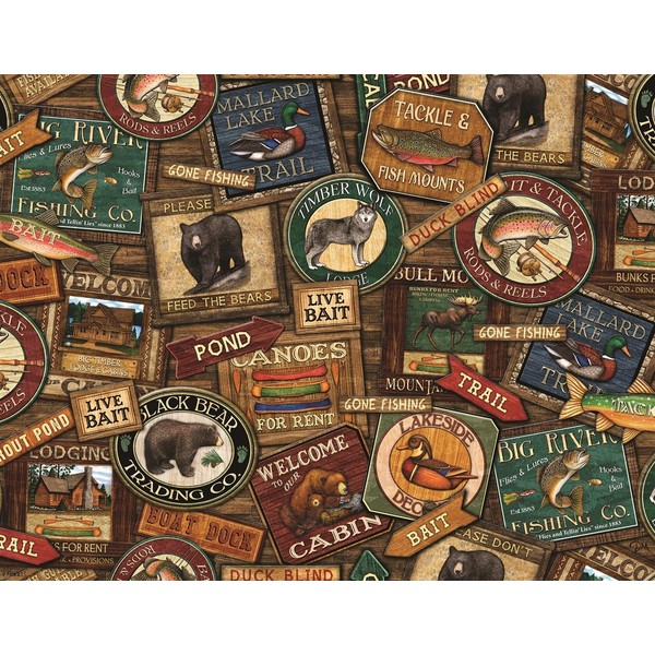 Springbok's 500 Piece Jigsaw Puzzle Lodge Sign - Made in USA