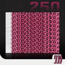 WM infinite Tyvek Wristbands for Events, Leopard Colorful Creative Design 3/4" Paper Wristbands 250 Pack for Party, Grouped, Team Building and Identification (Leopard Fuchsia)