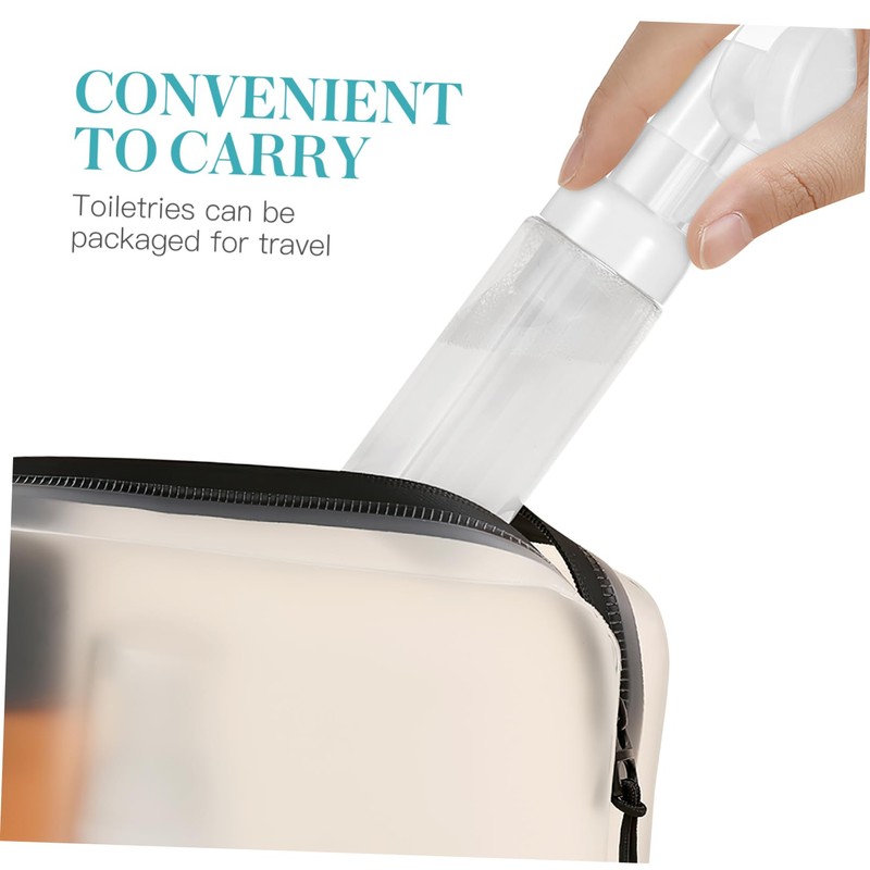 Gatuida 4pcs Transparent Foaming Bottles Travel Dispenser for Shampoo Hand