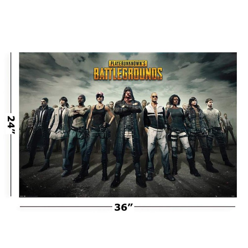POSTER STOP ONLINE PUBG - Gaming Poster (Characters/Group) (Size 36"