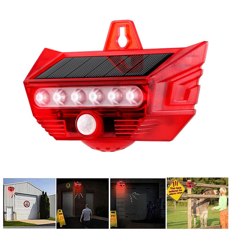 Solar Alarm Lamp Motion Sensor Security Solar Sound Alarm Siren