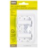 Ideal Security Self-Closing Spring Screen Door Hinge Set, White