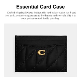 Coach Women's Essential Card CASE, Black, One Size