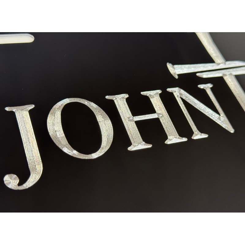 John 3:16 Cross Christian Car Tag Diamond Etched Vanity Front