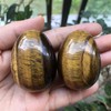 Fekuar Stone Egg Figurine, Polished Healing Crystal Easter Eggs Sphere