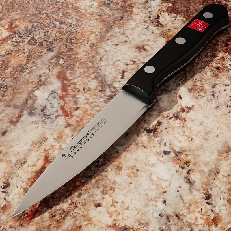 Burgvogel Solingen, Serie 4000, Coltello per lardellare, 10 cm, inossidabile,