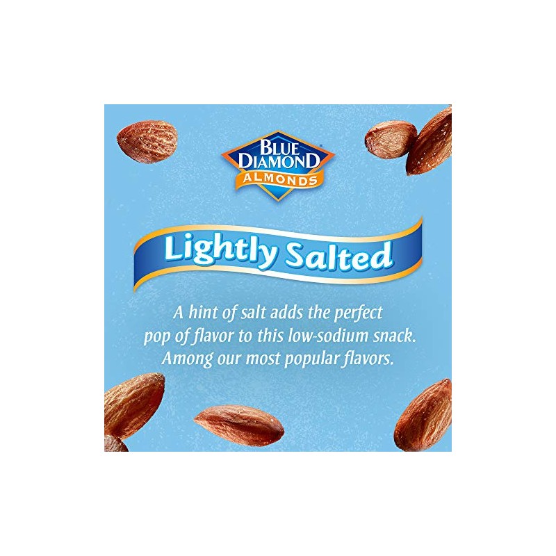 Blue Diamond Almonds Low Sodium Lightly Salted Snack Nuts, 16