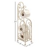 Deco 79 Metal Scroll Toilet Paper Holder with Space to