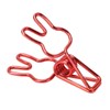 100pcs Binder Clips Cute Rabbit Shape Strong Clamping Force Metal