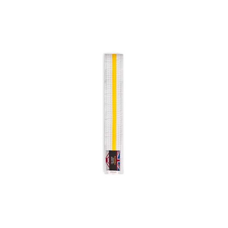 Playwell Martial Arts Cotton White Belt With Coloured Stripes Grading