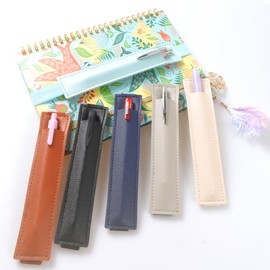 PHUSBLAY Leather Single Pen Holder - Organize and protect your favorite writing instrument with this stylish, high-quality pen holder. Perfect for work, school, or home use.