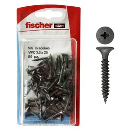 FISCHER Plasterboard Dry Wall Screws Stainless Steel Pack of 50 Vpc 3.5 X 25