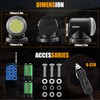 Remote LED Search Lights for Truck, Auto-Reset 360 Rotating Spot