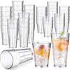 Nuenen 48 Pcs Plastic Drinking Glasses 18 oz and 15