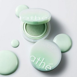 Attee (아떼뷰티)아떼 비건 릴리프 라이팅 톤업 선 쿠션 톤 코렉팅 그린 베지그린 (SPF 50+/PA++++) (ATTE BEAUTY) ATTE Vegan Relief Lighting Tone-Up Sun Cushion Tone Correcting Green Beige Green (SPF 50+/PA++++)