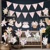 Baby in Bloom Floral Banner Set, Pink Flower Baby Shower
