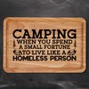 Funny Camping Wooden Chopping Board Quirky Novelty Gift for Campers