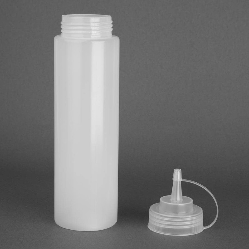 Vogue Clear Squeeze Sauce Bottle with Nozzle Cap 680 ml/24