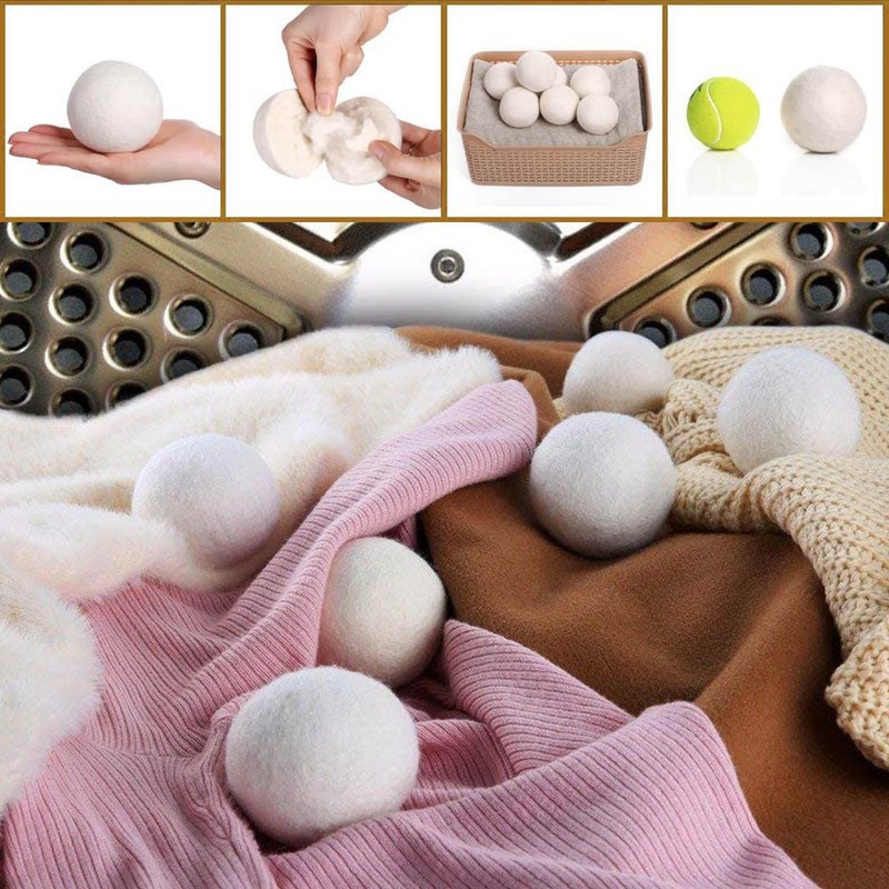 Wool Dryer Balls, Handmade Natural 100% Wool Tumble Dryer Balls,