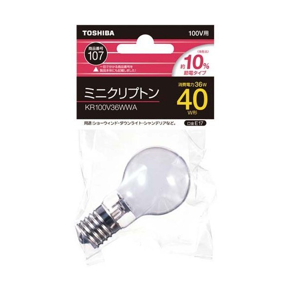Toshiba Lightech Mini Krypton Bulb E17 40W White
