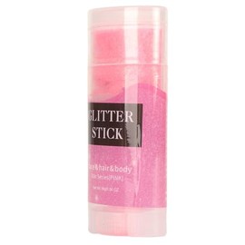Brillo en Barra para Mujeres y Niñas, Brillo Cosmético para la Cara y el Cabello Corporal con Adherencia para Halloween, Navidad, 16g (Pink)