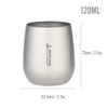 120ml Ultralight Titanium Double Wall Insulated Water Cup Tea Cup