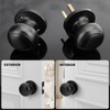 Haidms Black Passage Door Knobs Interior, Classic Matte Black Interior