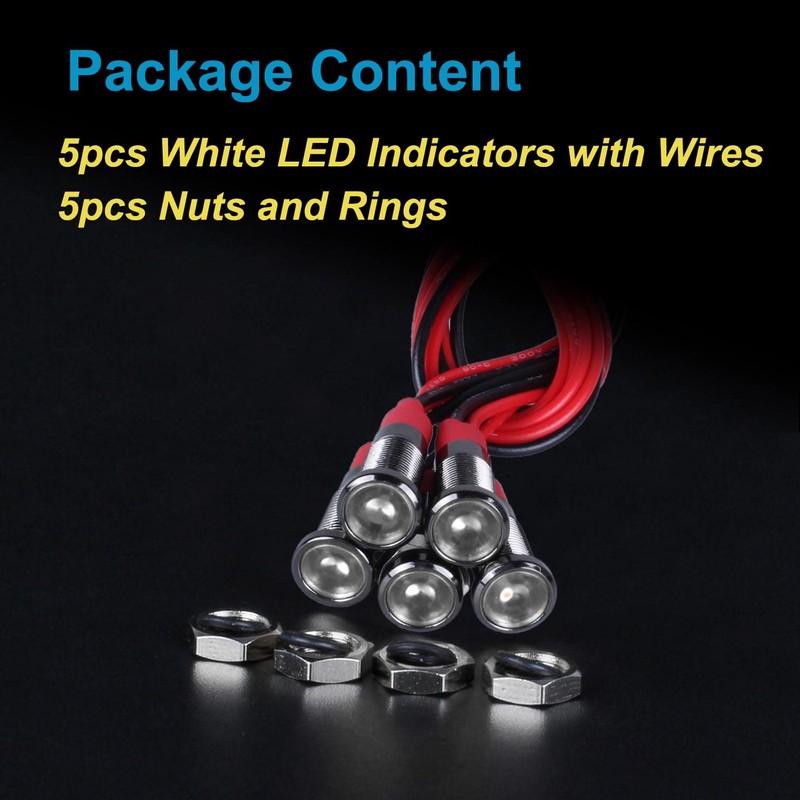 DMWD 5 luces indicadoras LED de ahorro de energía de