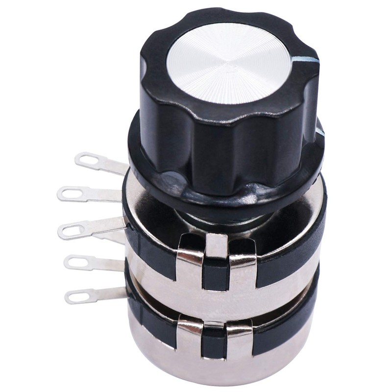 TWTADE /WTH118-2W 2K2 ohm Dual Gang Potentiometer Carbon Linear Variable