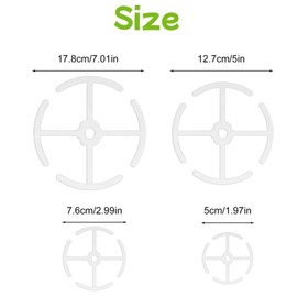 Plant Stem Support Holders, 4-Piece Climbing Houseplant Stakes, Reusable Plastic Stem Hooks