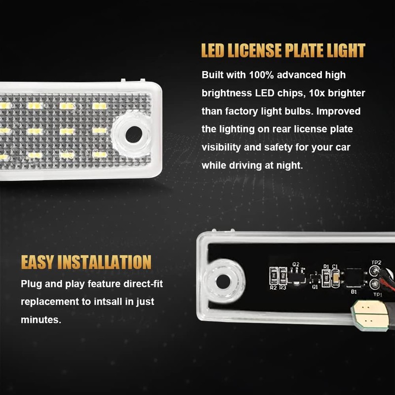 D-Lumina LED License Plate Light Tag Lamp Assembly Compatible with
