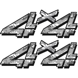 Vinylmark LLC 1998 - 2007 Vinylmark 4x4 Bedside Decals for Chevy GMC 4WD 1500 SOLID SNOW CAMO