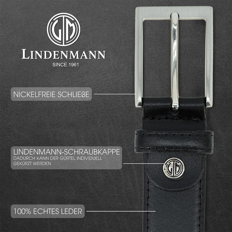 Lindenmann Leather Belt Men's / Men's Belt Cowhide Leather Belt