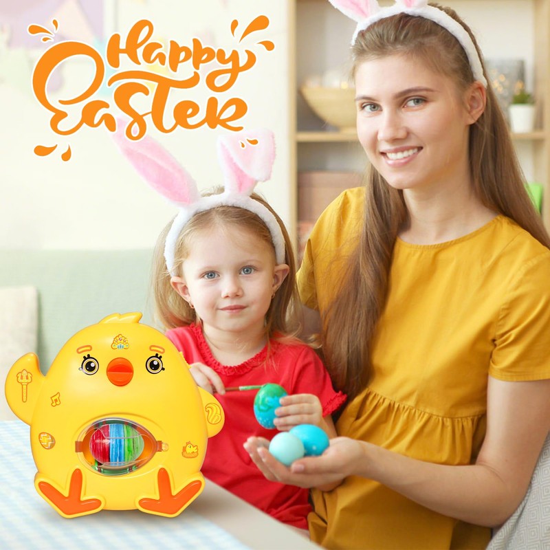 Angenster Easter Egg Decorator Kit, Bunny Egg Spinner Decorating Machine