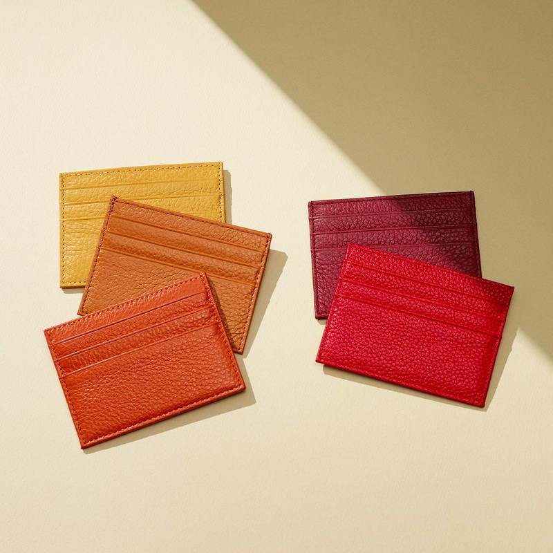 YEHMAN Leather Card Holder 7 Compartments Minimalist for Women Men