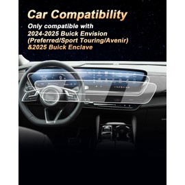 Screen Protector For 2024-2025 Buick Envision & 2025-2026 Buick Enclave 30-Inch Integrated Screen - 2 Pcs Nano Film For 2024-2025 Buick Envision/2026 Enclave Accessories - Plastic Easy to Install