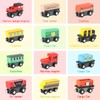 Jacootoys Wooden Magnetic Train Toy Set with Storage Box (12